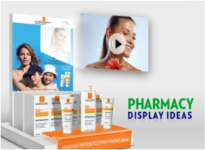 Pharmacy Display, Video Paper, Pop Up Greeting Card, Counter Stand, Medical Stand, Cosmetic Stand, Promotional Stand